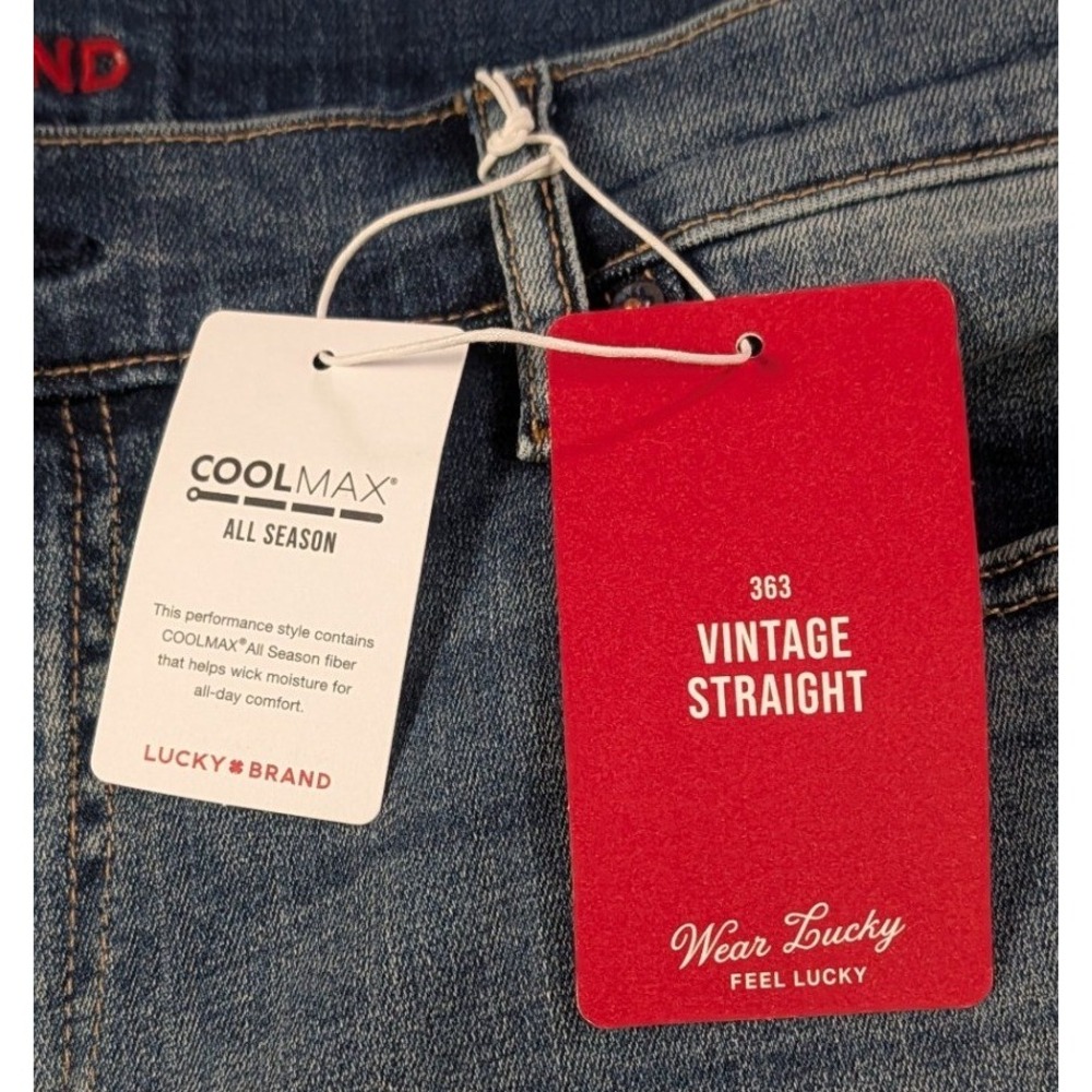 Lucky Brand 363 Vintage Straight Mens Jeans 38x30 Blue CoolMax NWT - Picture 5 of 15